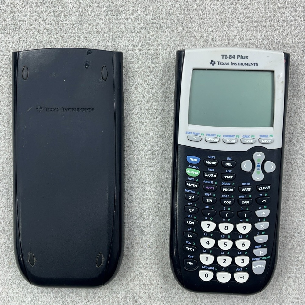 Texas Instrument TI-84 Plus Graphing Calculator with Cover Tested Works A2